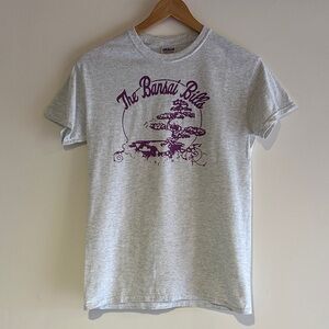 The Bansai Bills vintage band tee t-shirt grey w/ purple bonsai graphic S small